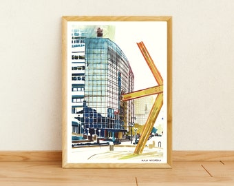 Milwaukee art print, Milwaukee art print, Milwaukee print, Milwaukee watercolor, Milwaukee gift, Milwaukee poster