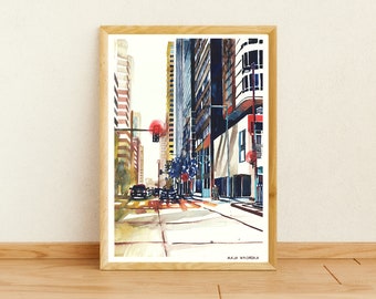 Denver art print, Denver, Denver print, Denver watercolor print, Denver watercolor, Denver art, Colorado art print, Architecture art