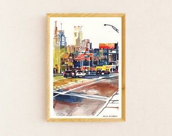 Philadelphia art print, Philadelphia print, Philadelphia Signed print, Philadelphia gift, Philadelphia poster, Philadelphia watercolor