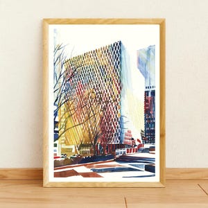 Edificio United Steelworker, impresión artística de Pittsburgh, póster de Pittsburgh, impresión de Pittsburgh, impresión de Pittsburgh, regalo de Pittsburgh, arte urbano de otoño