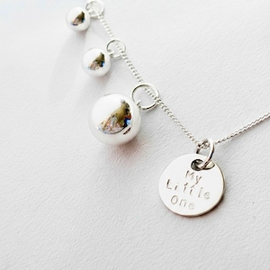 Collier en argent sterling fausse couche taille croissance bébé - pendentif prénom date personnalisé - cadeau perte de grossesse précoce pour 4, 5, 6, 7 semaines