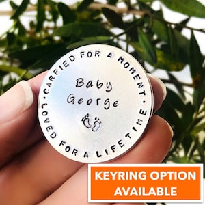 Miscarriage Gift Memorial Token Keyring Hanging Ornament / Baby Loss Gift / Stillbirth Bereavement Keepsake Keyring Coin / Early Miscarriage