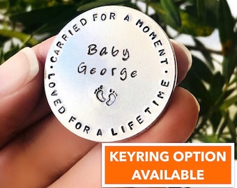 Baby Loss Gift Memorial Token Keyring Hanging Ornament / Early Miscarriage Gift Coin / Stillbirth Bereavement Keepsake / Pregnancy Loss Coin