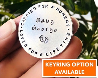 Miscarriage Gift Memorial Token Keyring Hanging Ornament / Baby Loss Gift / Stillbirth Bereavement Keepsake Keyring Coin / Early Miscarriage