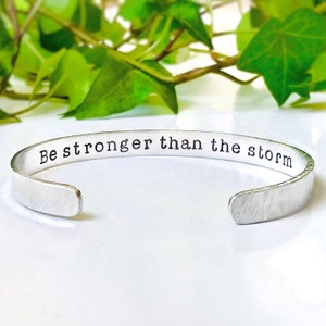Strengthening Bracelet // Be Stronger Than The Storm Bracelet Gift // Confidence Happiness Support Gift // Anxiety Depression Grief Relief