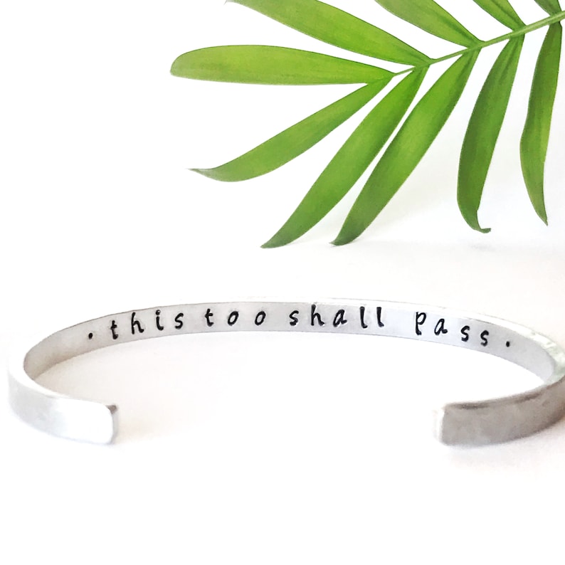 Mental Health Bracelet // Mindfulness Bracelet // This Too Etsy UK