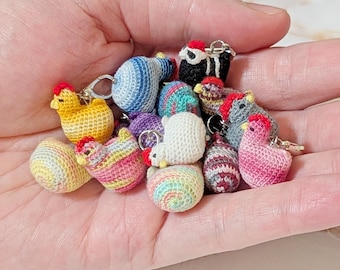 Chicken Amigurumi Stitch Marker: Crochet Knitting Notions Progress Keepers