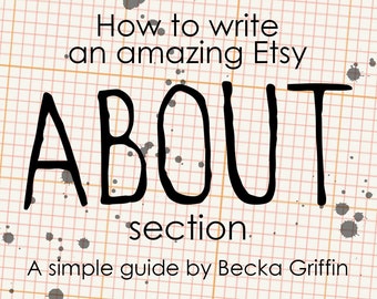 Your Etsy About Section PDF Tutorial