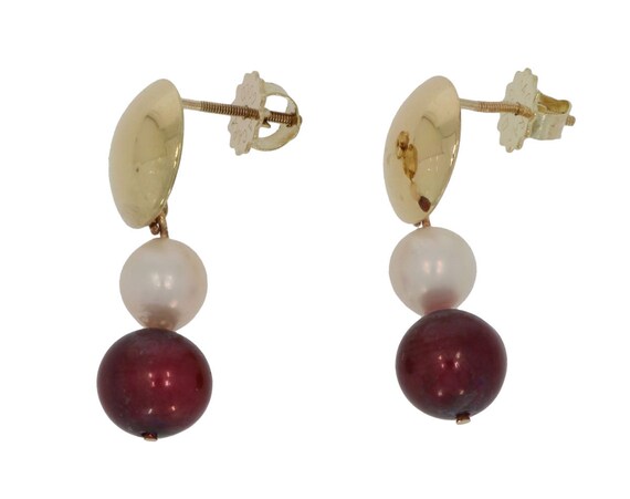 Vintage Earrings wtih Pearls • Beautiful 14 karat… - image 3