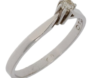 Ring 14 karat with Diamond 0,10ct • Wedding / Engagement Gift • Ring for men / women • Golden ring with diamond •