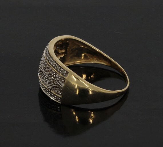 Bicolor gouden dames ring 14 karaats met 46 diama… - image 3