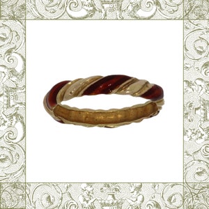 Antique gold ring with enamel • Gold ladies ring handmade • 14 karat gold ring • handmade gold ring •