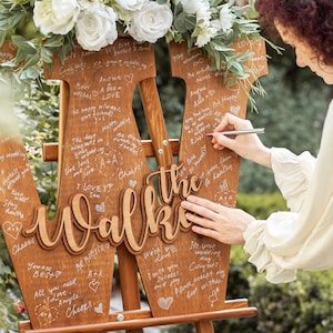 Libro degli ospiti matrimonio alternativo, grande lettera in legno personalizzata con nome di famiglia decorazione matrimonio, libro degli ospiti personalizzato cartello matrimonio