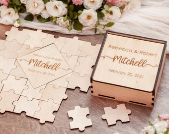 Puzzle Guest Book Wedding Wooden Guest Book Alternative Guest Book Puzzle Wedding Guest Book Puzzle Guest Book Sign Jigsaw Puzzle