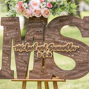 Wedding Guest Book Sign, Custom Guest Book Letter, Wedding Guest Book ...