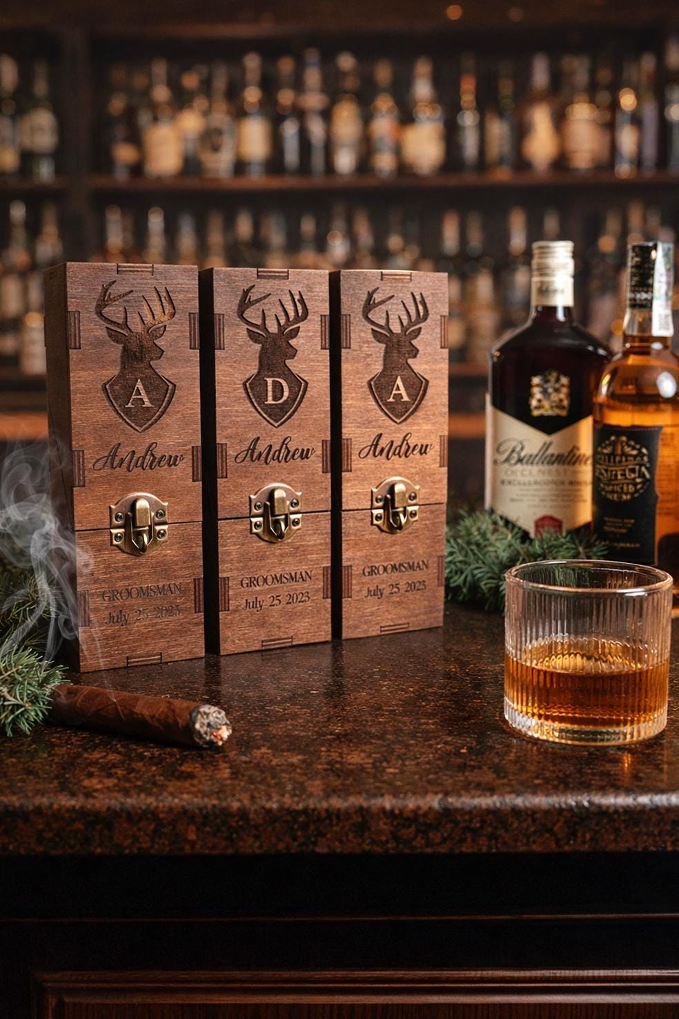 Walnut Engraved Keepsake Box