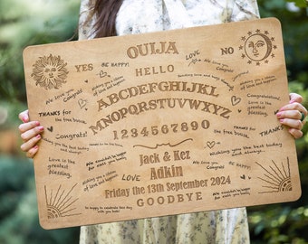 Gothic Wedding Guest Book, Personalized Ouija Board Sign, Alternative Halloween Wedding Decor