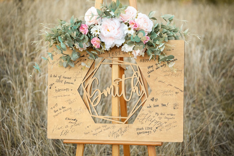 Wedding Guest Book Sign, Custom Wood Wedding Sign, Alternative Wedding Guest Book Rustic Wedding Decor, Wedding Guestbook Wedding Gift image 5