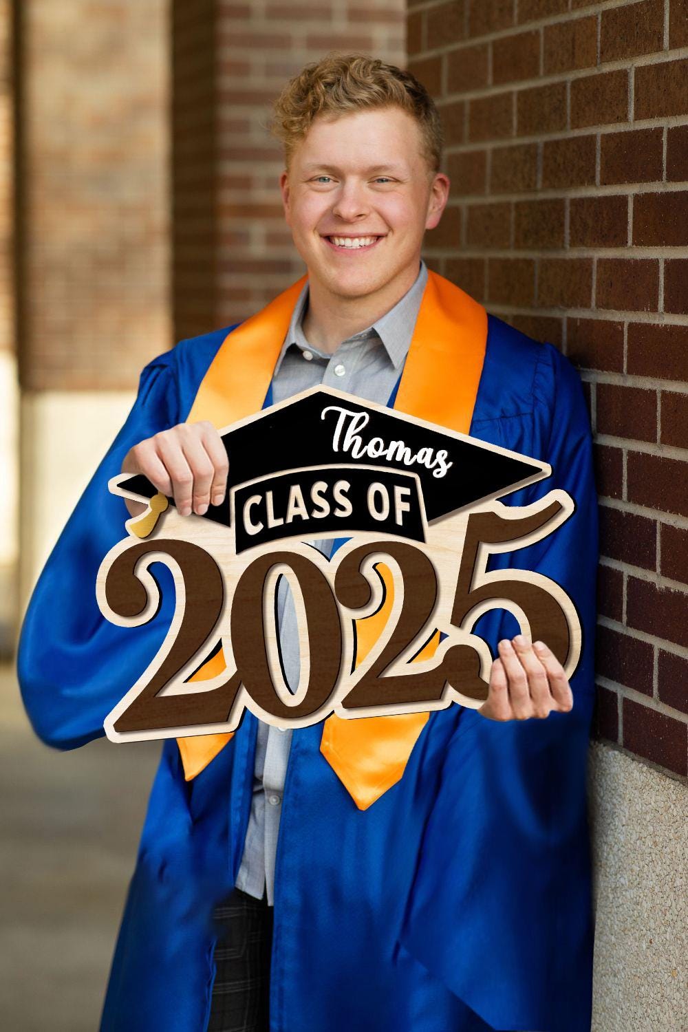 Personalized Class of 2025 Graduation Sign, Wood Grad Sign for Senior Year, Graduation Name Sign Photo Prop, Wooden Sign for Senior Photos