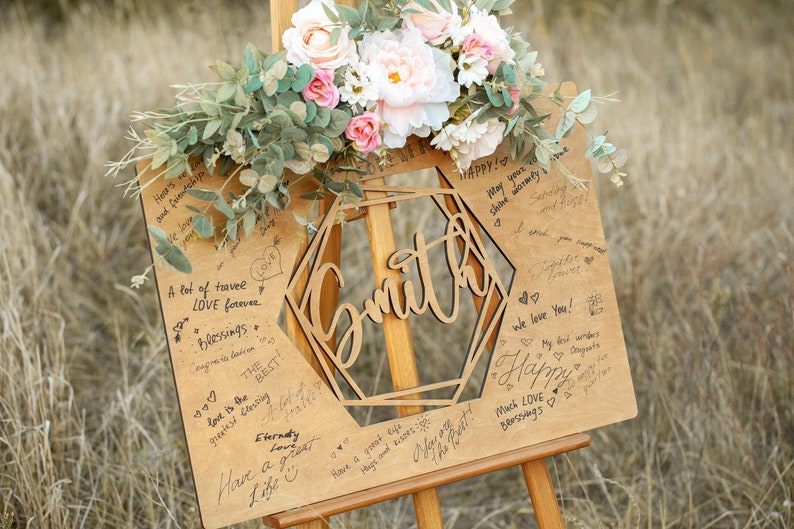 Wedding Guest Book Sign, Custom Wood Wedding Sign, Alternative Wedding Guest Book Rustic Wedding Decor, Wedding Guestbook Wedding Gift image 1