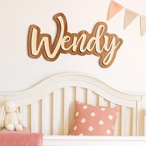 Baby Namensschild Ausschnitt für Kinderzimmerdeko, Namensschild aus Holz für Babyzimmer, Benutzerdefiniertes Namensschild Geschenk für Babyparty, Neugeborenen Schild