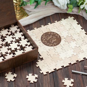 Hochzeit Puzzle Gästebuch, Puzzle Personalisiertes Puzzle Gästebuch Alternative, Hochzeitsdeko Paar Geschenk, Puzzle aus Holz, Puzzle nach Kundenwunsch