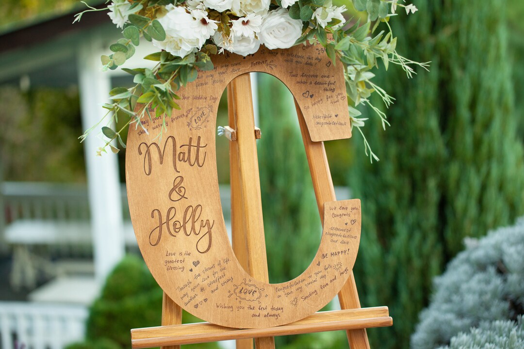 Personalized Name Sign, Alternative Wedding Guest Book, Rustic Wooden