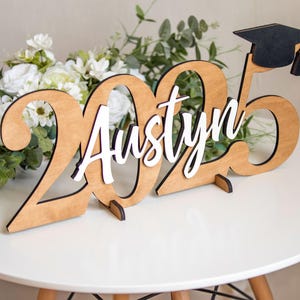 2025 Graduation Sign Personalized, Graduation Photo Props, Graduation Name Sign, Senior Night Decor Class of 2025, High School College Sign