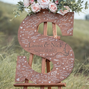 Wooden Name Sign Custom Letter a Guest Book Wedding Guest Book Alternative Guest Book Alternative Wedding Letter Guest Book Alternative image 2