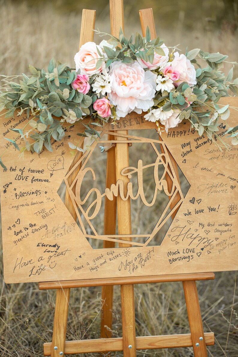 Wedding Guest Book Sign, Custom Wood Wedding Sign, Alternative Wedding Guest Book Rustic Wedding Decor, Wedding Guestbook Wedding Gift image 7