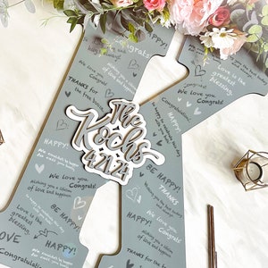 Libro de firmas de boda personalizado, letra rústica de madera gris, recuerdo de boda, libro de firmas de boda alternativo, apellido, letrero de boda, decoración