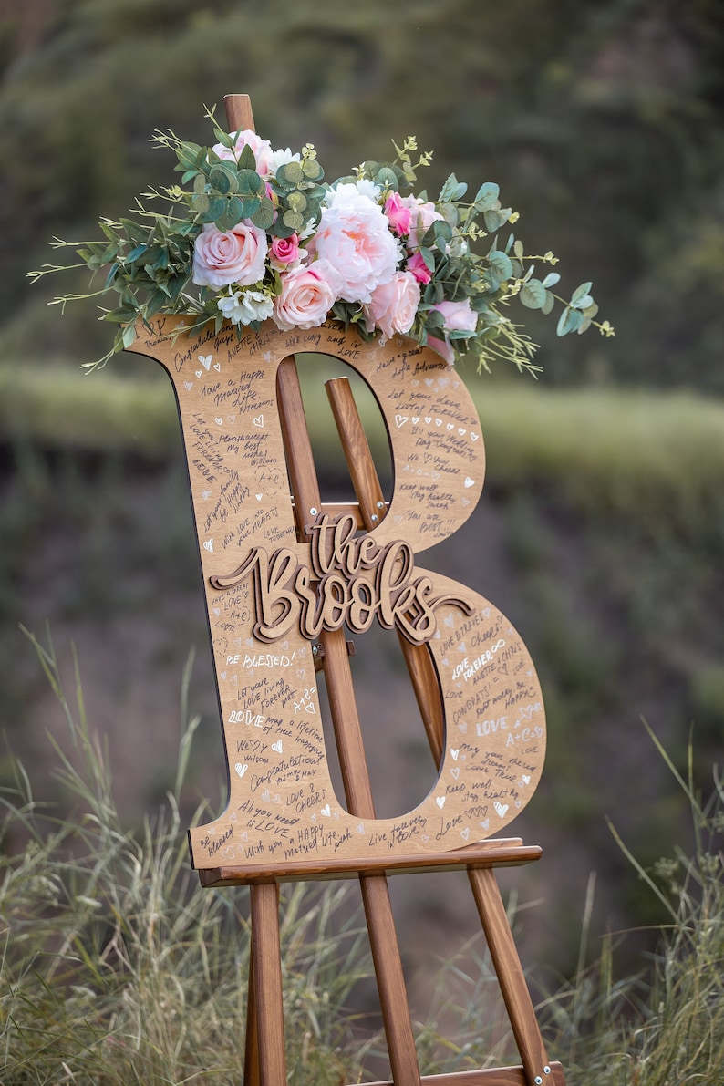 Guest Book Alternative Wedding Family Name Sign Tropical Wedding Décor Destination Wedding Decorations Beach Wedding Guest Book Sign