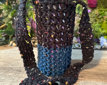 Crocheted Water Bottle Holders-Tweed yarn & mixed colors