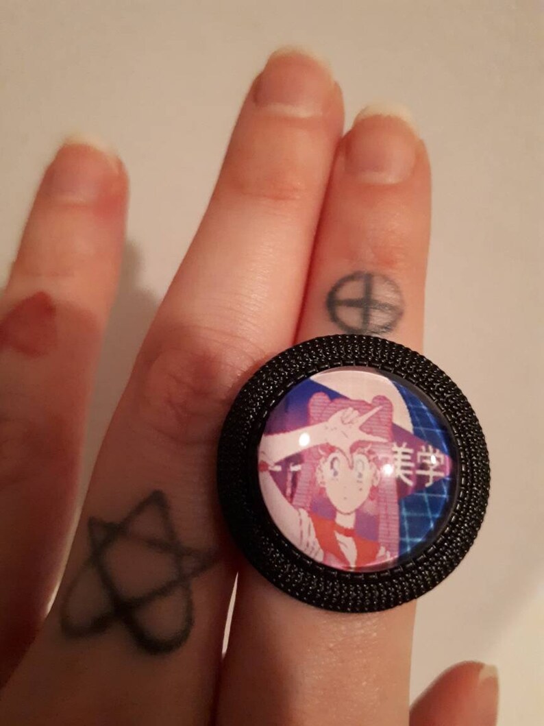 Sailor Moon Vaporwave Ring Sailor Moon Adjustable Ring Sailor Moon Ring