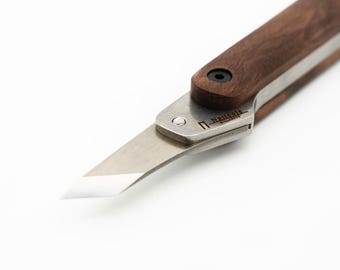 Nattools DC53 Steel Angled Leather Cutting Knife | Leathercraft Knife | Leathercraft Sewing Tool