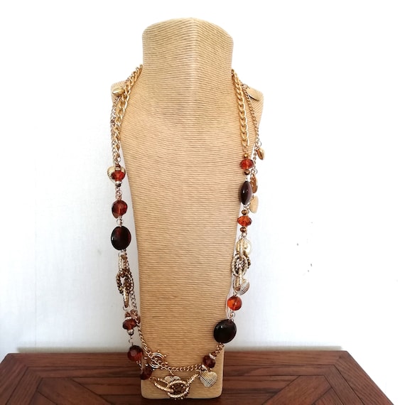 Long JOAN RIVERS Necklace, 80s Statement vintage C