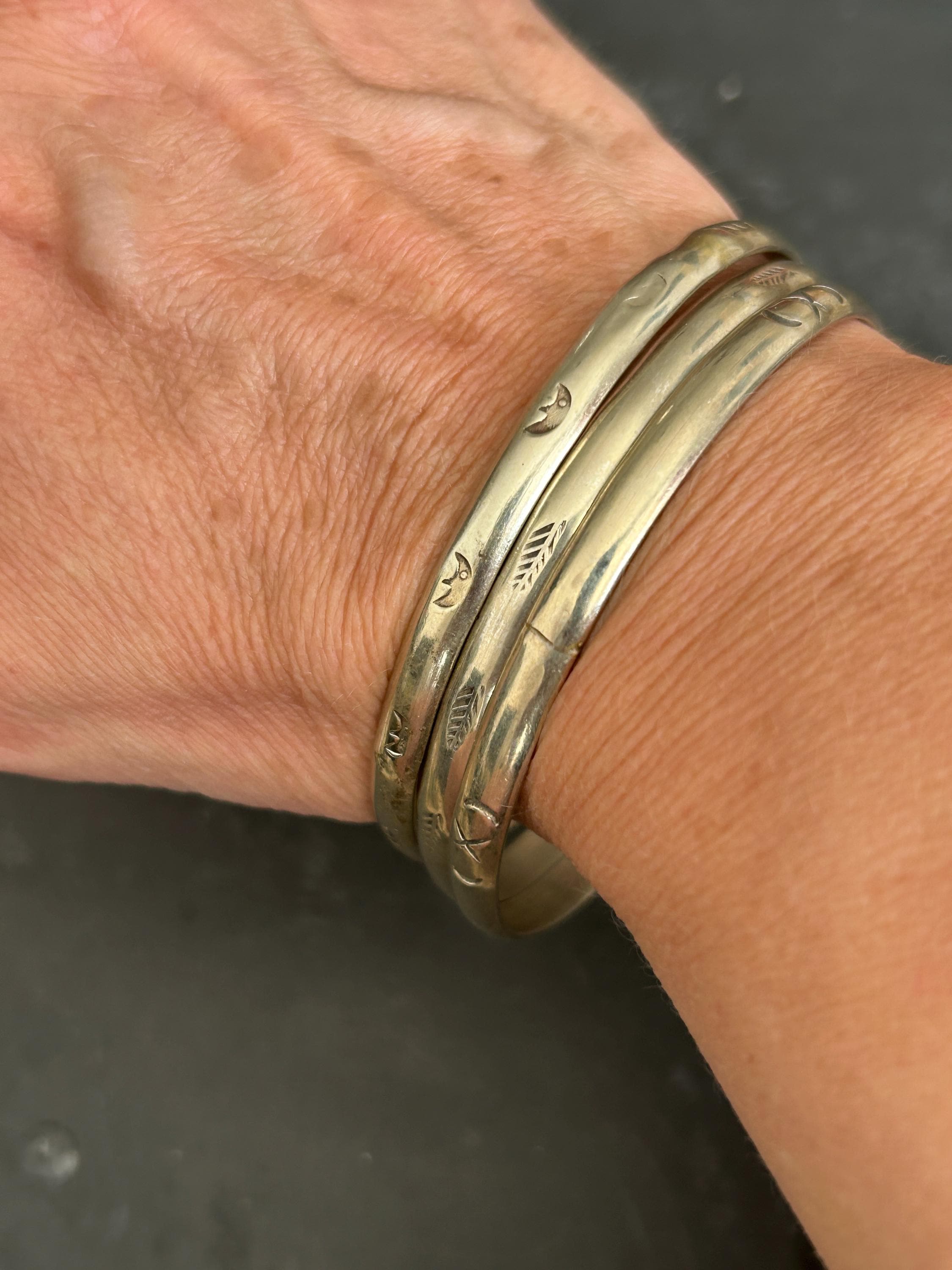 Mexican silver bangles set - Etsy 日本
