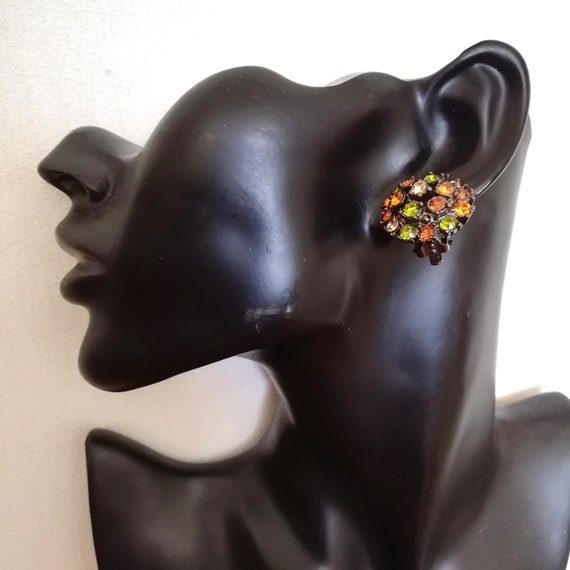 Vintage Jewelry JOAN RIVERS Earrings, Glass Caboc… - image 9