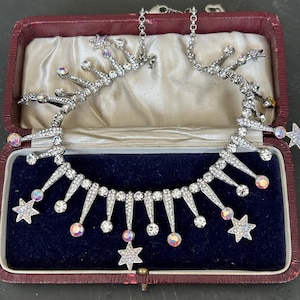 Vintage Butler & Wilson Crystal Star Necklace: 1980s Celestial Kitsch