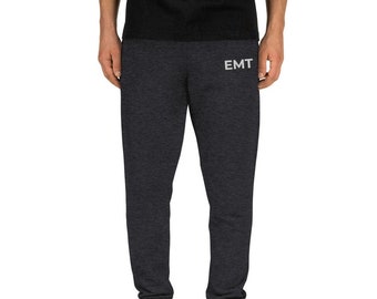 Customizable | EMT | Embroidered Unisex Joggers Sweatpants | Ems | Emt Gifts | Firefighter | Paramedic | Medic | First Responder |