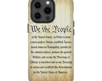We The People Preamble Us Constitution Iphone Samsung Galaxy Quote Phone Case Freedom Gift Usa America Quotes About Life