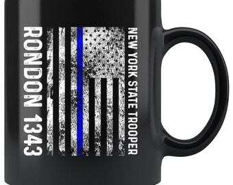 Feuerwehrmann-Kaffeetasse 'Thin Red Line' – Mit USA-Flagge, 325 Ml, Geschenk Für Feuerwehrleute