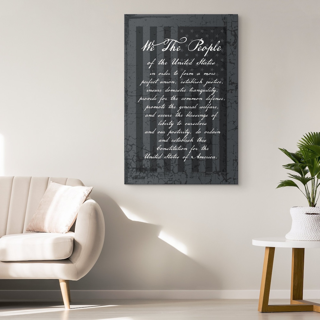Customizable We the People Constitution Canvas Wall Art USA Freedom ...