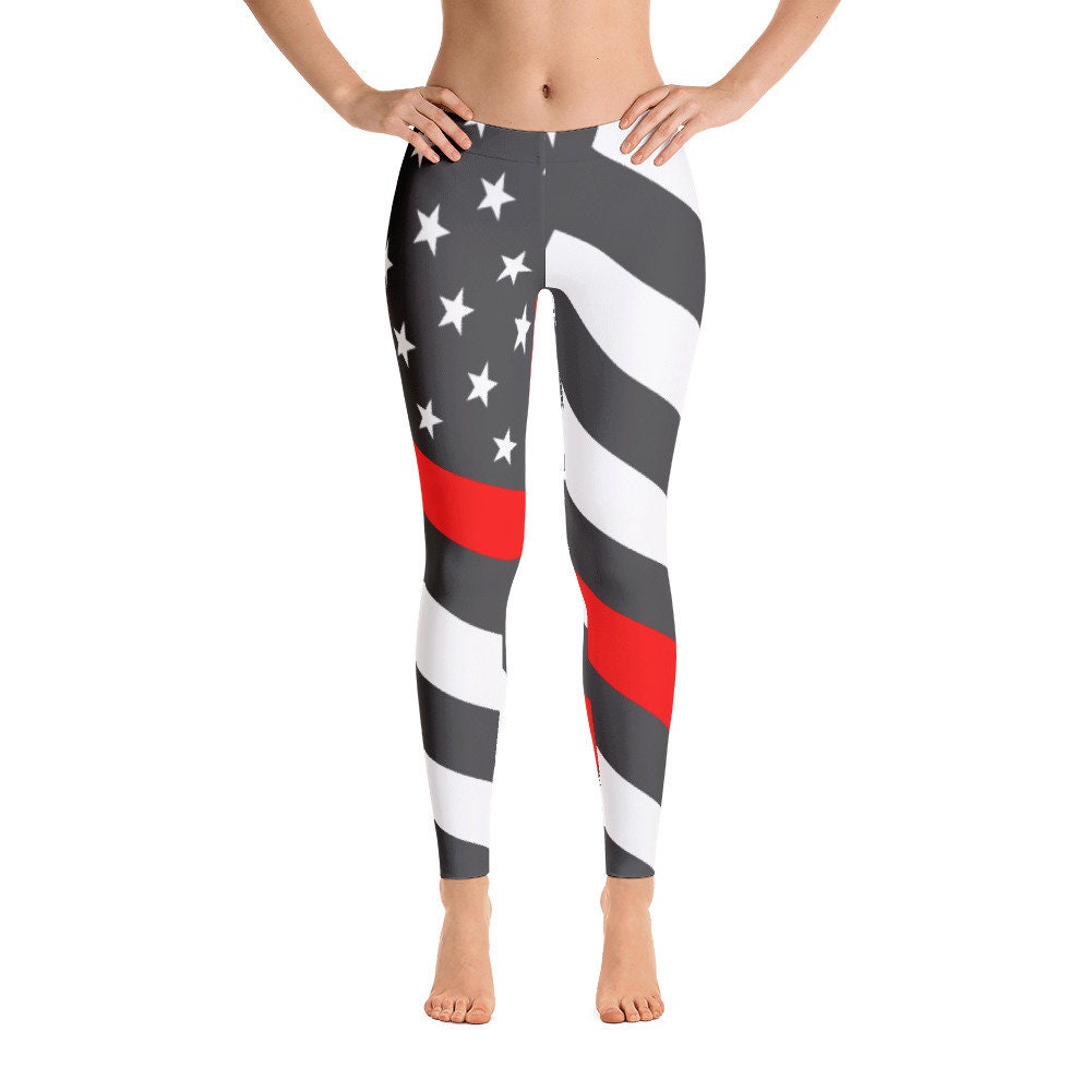 Womens Thin Red Line Leggings American 