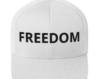 Freedom Patriotic USA Trucker Cap Hat | Charlie Kirk