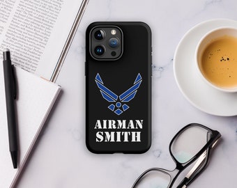 Personalized USAF United States Air Force Tough Case for iPhone® Gift US Military Graduation Retirement Military Veteran Wife