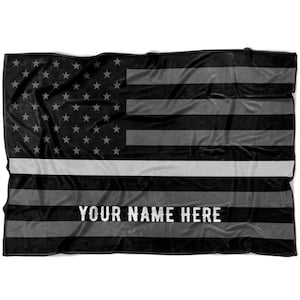 Thin Silver Line | Fleece Blanket | Corrections Officer | Thin Gray Line | Thin Grey Line | Correctional Officer | Prison Guard