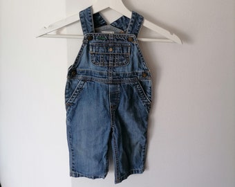 Vintage Ralph Lauren denim dungaree&#39;s / 00&#39;s blue jeans overalls for 6 months