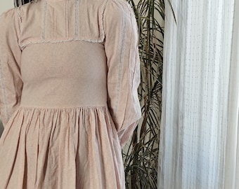 Vintage LAURA ASHLEY Cotton Maxi Dress, 70s Cottage Core