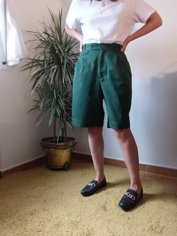 Vintage high waist green shorts/ Burberrys vintage